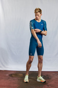 Skärvatten Long Distance Short Sleeve Tri Suit - Cosmos Blue - Men's