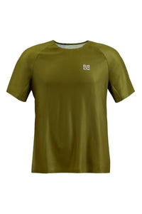 Rekord Short Sleeve Run Tee Army Green -  Men's